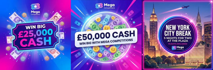 AI-generated competition listing description and imagery